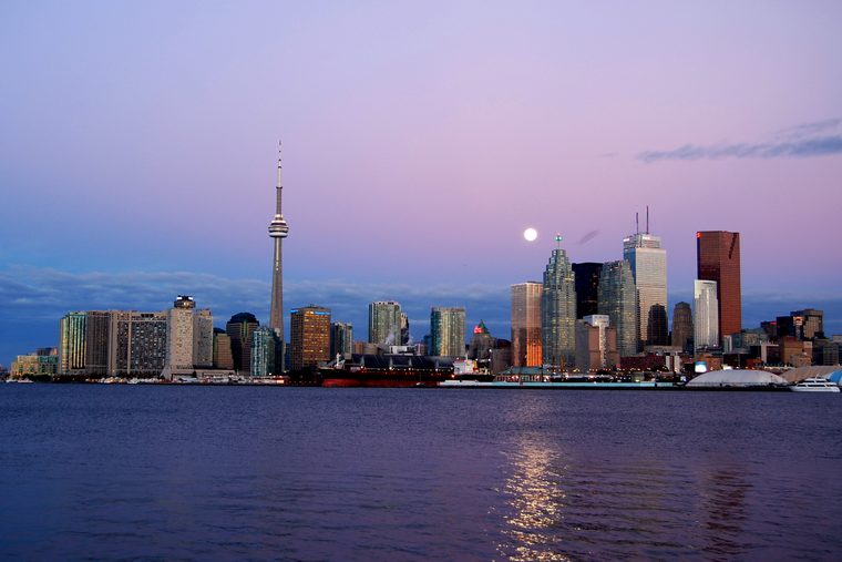 Full moon over Toronto